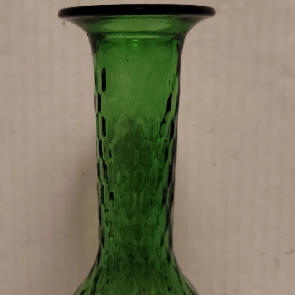 Vintage E.O. Brody Co. Green Glass Bud Vase